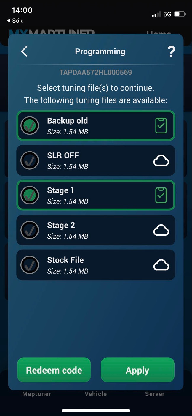 MyMaptuner Programming Maptuner